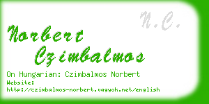norbert czimbalmos business card